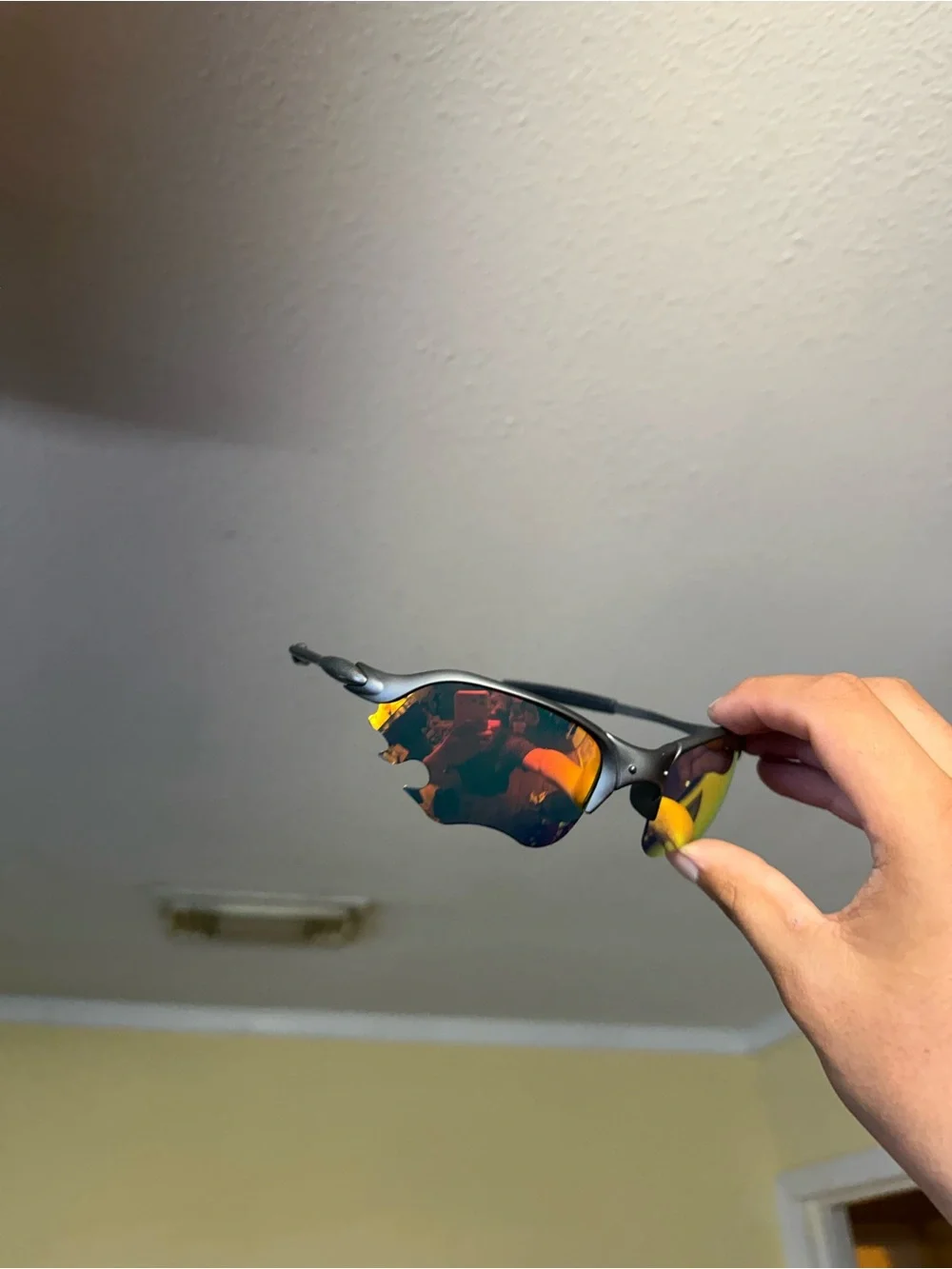 Sport Polarized Sunglasses Replacement Lens - Orange/Red Mirror Oakley